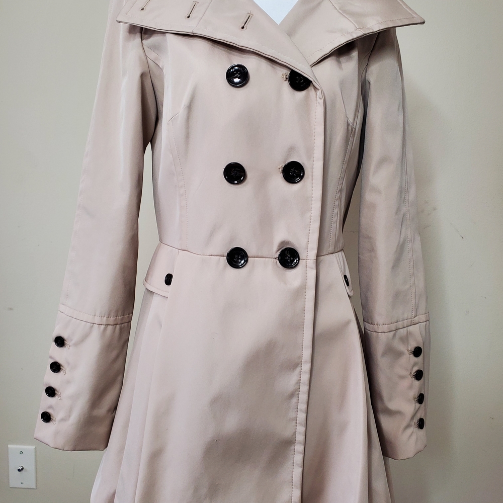 Calvin Klein Light Tan Double-Breasted Trench Coat